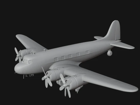 Vintage Airliner Plane Model Design 2 - 3D Print Model 3D Print Model
