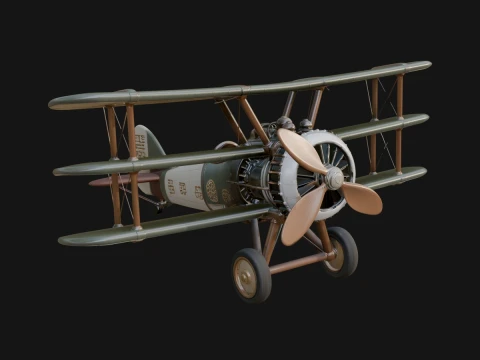 Vintage Biplane Model Design 36 - 3D Print Model 3D Print Model