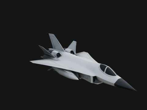 Military Jet Fighter Model Design 55 - 3D Print Model 3D Print Model