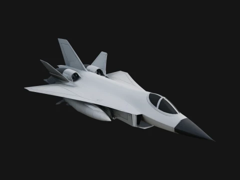 Military Jet Fighter Model Design 55 - 3D Print Model 3D 프린트 모델