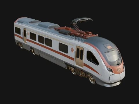 High Speed Train Model Design 12 - 3D Print Model 3D Druckmodell