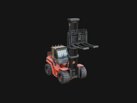 Forklift Truck Model Design 18 - 3D Print Model 3D Принт Модель
