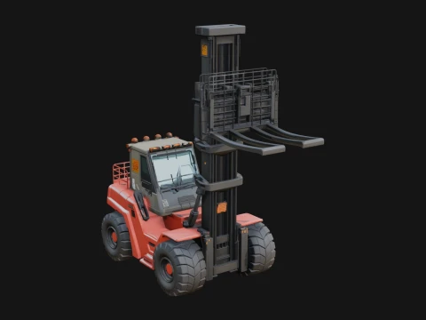 Forklift Truck Model Design 18 - 3D Print Model 3D Baskı Modeli