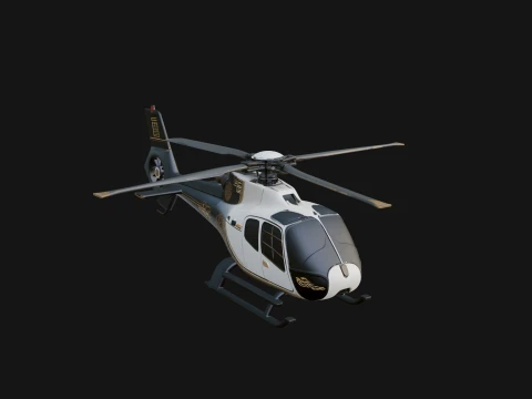 Civil Helicopter Model Design 18 - 3D Print Model 3D Print Model