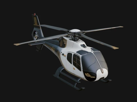 Civil Helicopter Model Design 18 - 3D Print Model 3D Print Model