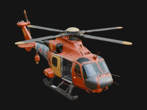 Rescue Helicopter Model Design 17 - 3D Print Model 3D Print Model
