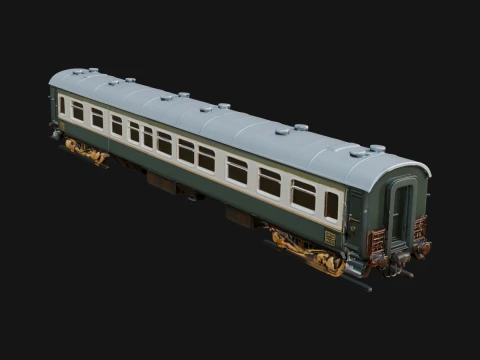 Passenger Train Car Model Design 13 - 3D Print Model 3D 프린트 모델