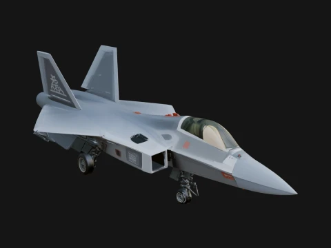 Military Jet Fighter Model Design 56 - 3D Print Model Modello di stampa 3D
