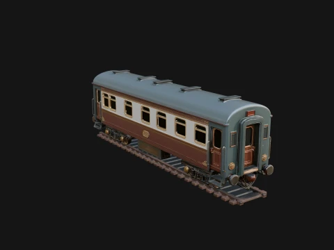 Passenger Train Car Model Design 14 - 3D Print Model 3D Принт Модель