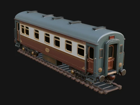 Passenger Train Car Model Design 14 - 3D Print Model 3D Print Model