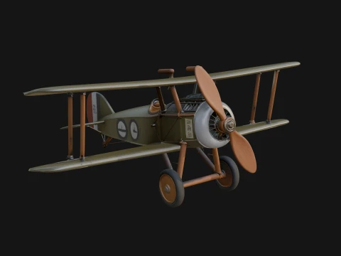 Vintage Biplane Model Design 38 - 3D Print Model 3D Druckmodell
