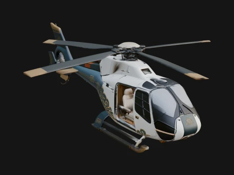 Civil Helicopter Model Design 19 - 3D Print Model 3D Print Model