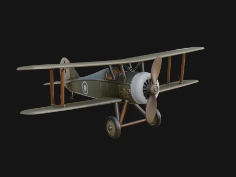 Vintage Biplane Model Design 39 - 3D Print Model 3D 프린트 모델