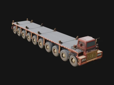 Heavy Haul Trailer Model Design 7 - 3D Print Model Model do druku 3D