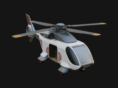 Sci Fi VTOL Craft Model Design 1 - 3D Print Model 3D Print Model