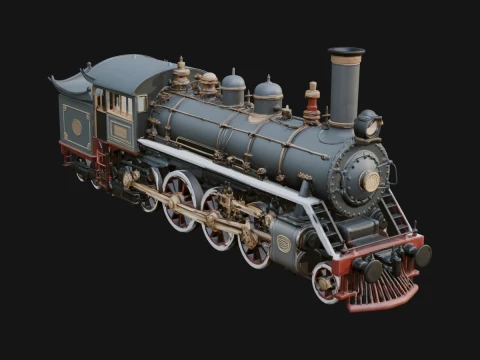 Steam Locomotive Model Design 18 - 3D Print Model 3D Принт Модель