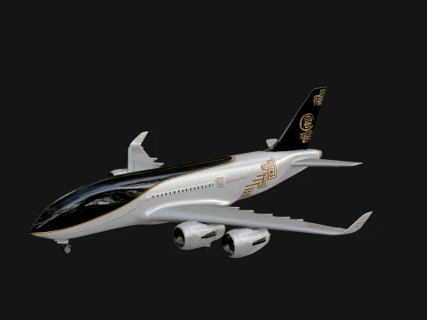 Airliner Plane Model Design 17 - 3D Print Model 3D Print Model