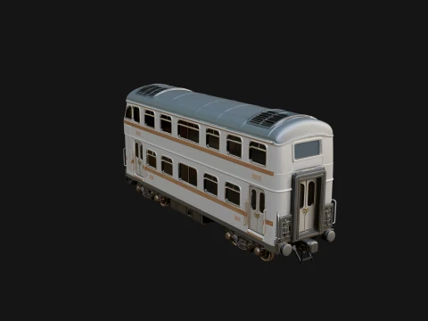 Passenger Train Car Model Design 15 - 3D Print Model 3Dプリントモデル