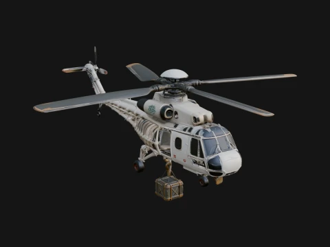 Military Helicopter Model Design 23 - 3D Print Model 3D Print Model