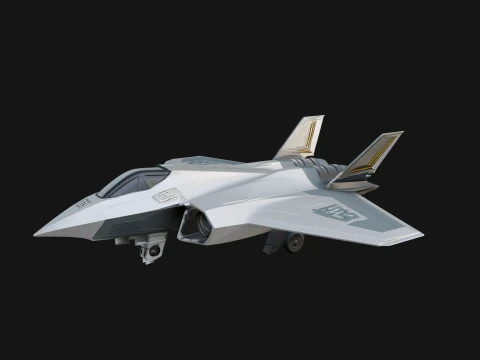 Sci Fi Fighter Craft Model Design 1 - 3D Print Model 3D Print Model