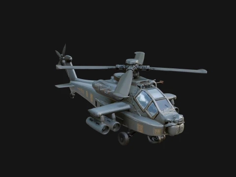 Attack Helicopter Model Design 15 - 3D Print Model 3D printmodel