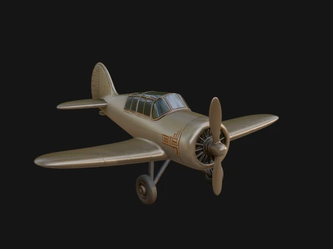 Vintage Fighter Plane Model Design 19 - 3D Print Model 3D Print Model