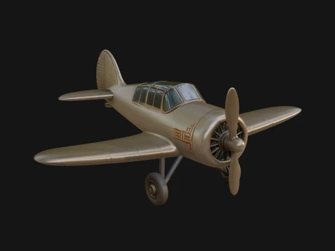 Vintage Fighter Plane Model Design 19 - 3D Print Model 3D Print Model