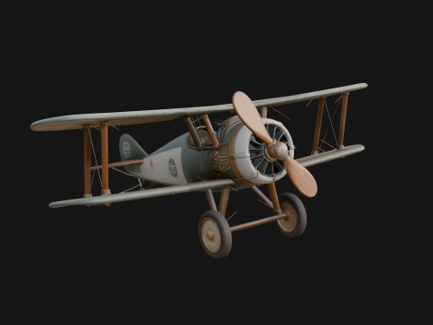 Vintage Biplane Model Design 42 - 3D Print Model Model do druku 3D