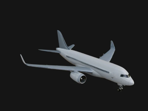 Airliner Plane Model Design 19 - 3D Print Model 3D Baskı Modeli