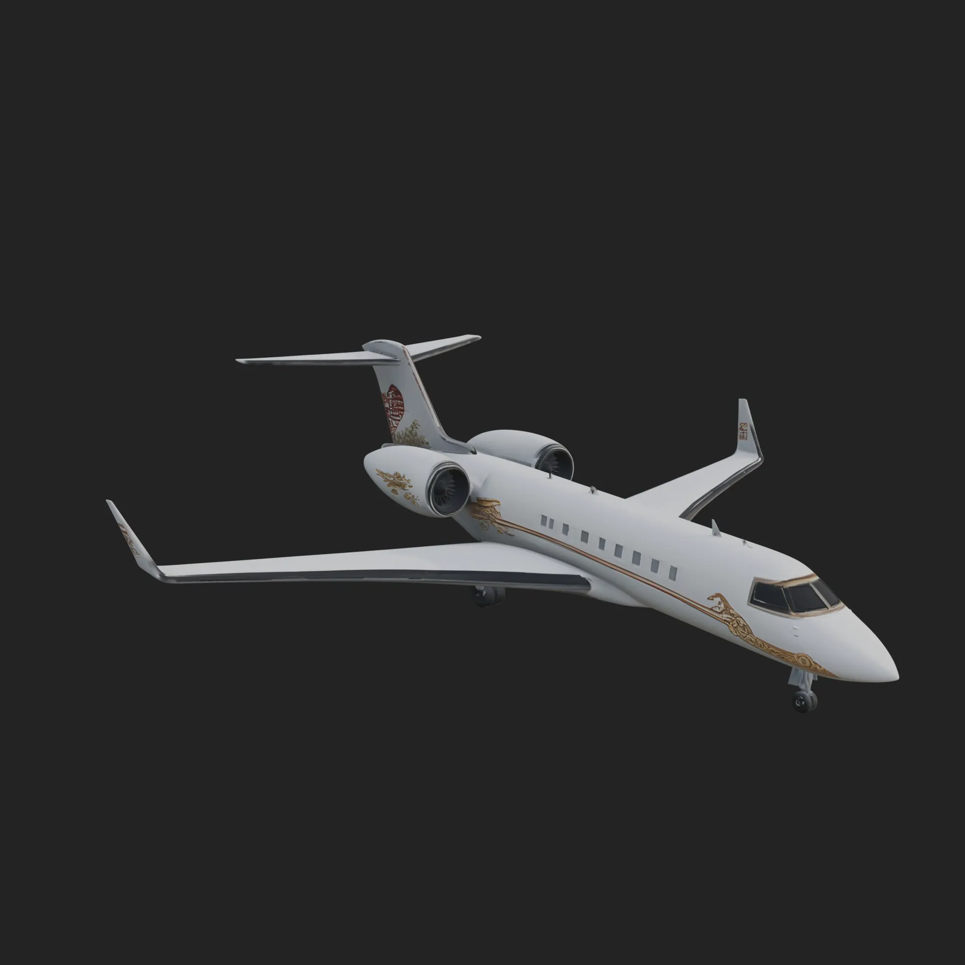 Private Jet Model Design 13 - 3D Print Model 3D Print Model .c4d .max .obj .3ds .fbx .stl .blend 
