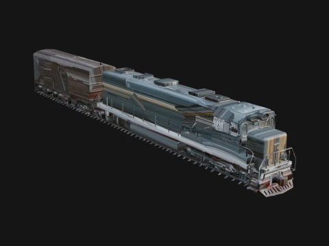Diesel Locomotive Model Design 8 - 3D Print Model 3D Print Model