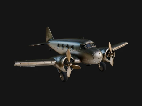 Vintage Airliner Plane Model Design 14 - 3D Print Model 3D Print Model