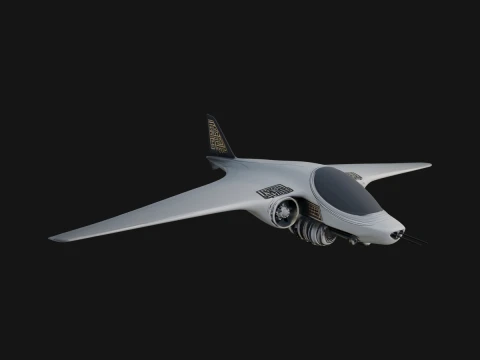 Sci Fi Fighter Craft Model Design 2 - 3D Print Model 3Dプリントモデル
