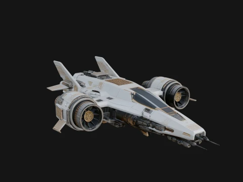 Sci Fi Fighter Craft Model Design 3 - 3D Print Model Modelo de Impressão 3D