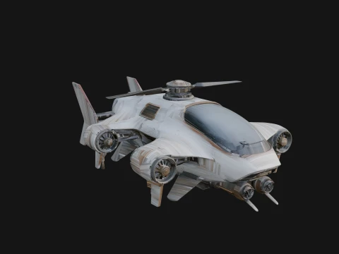 Sci Fi VTOL Craft Model Design 3 - 3D Print Model 3D Print Model