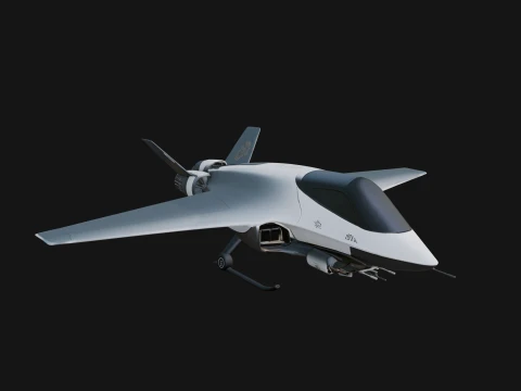 Sci Fi Fighter Craft Model Design 4 - 3D Print Model 3D Print Model