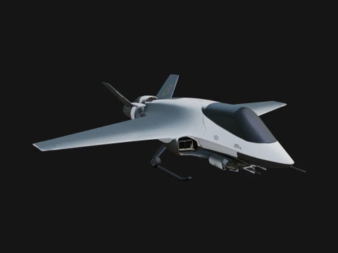 Sci Fi Fighter Craft Model Design 4 - 3D Print Model 3D Print Model