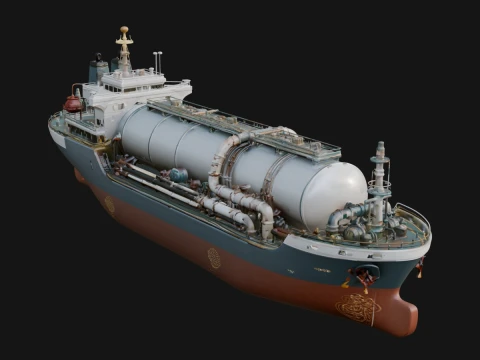 LNG Carrier Ship Model Design 1 - 3D Print Model 3D printmodel