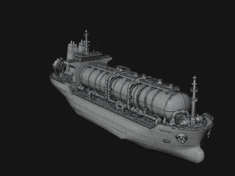 LNG Carrier Ship Model Design 2 - 3D Print Model 3D Print Model