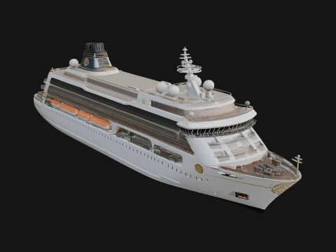 Cruise Ship Model Design 1 - 3D Print Model 3D printmodel