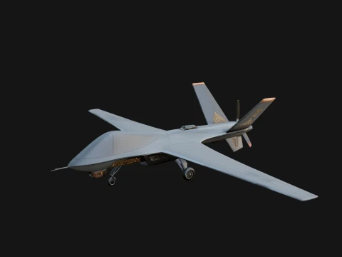 Military Drone Aircraft Model Design 2 - 3D Print Model 3D Принт Модель