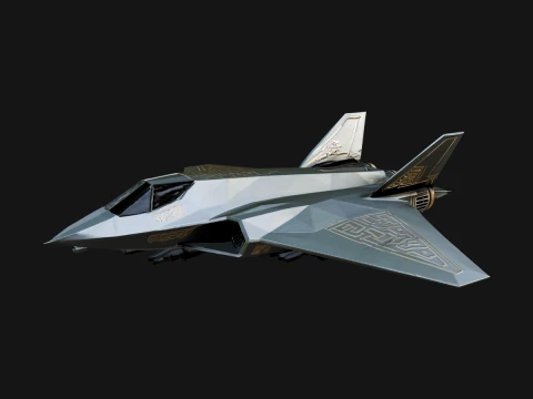 Sci Fi Fighter Craft Model Design 5 - 3D Print Model 3Dプリントモデル