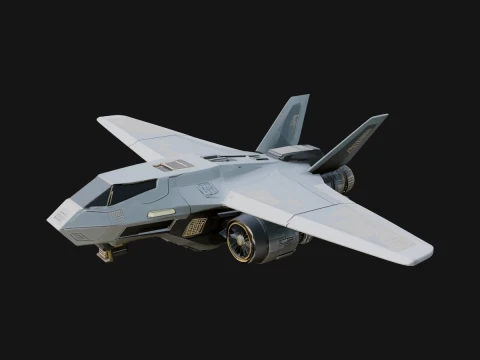 Sci Fi VTOL Craft Model Design 5 - 3D Print Model Modelo de impresión 3D