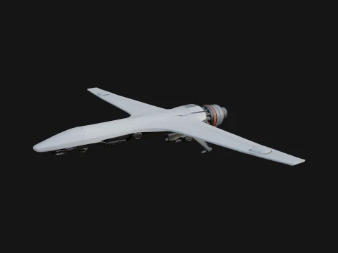 Military Drone Aircraft Model Design 5 - 3D Print Model Modelo de impresión 3D
