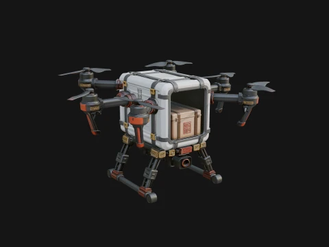 Quadcopter Drone Model Design 6 - 3D Print Model Modelo de Impressão 3D