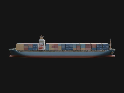 Container Ship Model Design 3 - 3D Print Model 3D printmodel