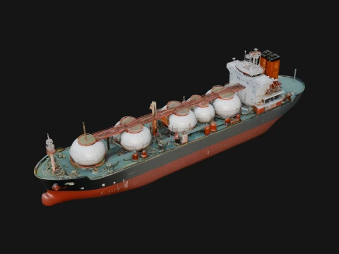 LNG Carrier Ship Model Design 5 - 3D Print Model 3D printmodel