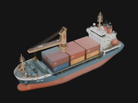 Container Ship Model Design 4 - 3D Print Model 3D printmodel
