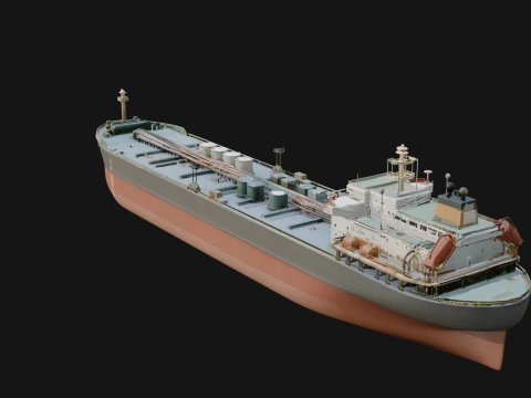 Oil Tanker Ship Model Design 2 - 3D Print Model 3D Print Model