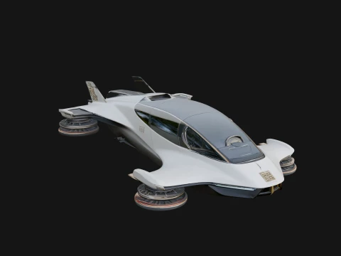 Sci Fi VTOL Craft Model Design 9 - 3D Print Model 3D Print Model